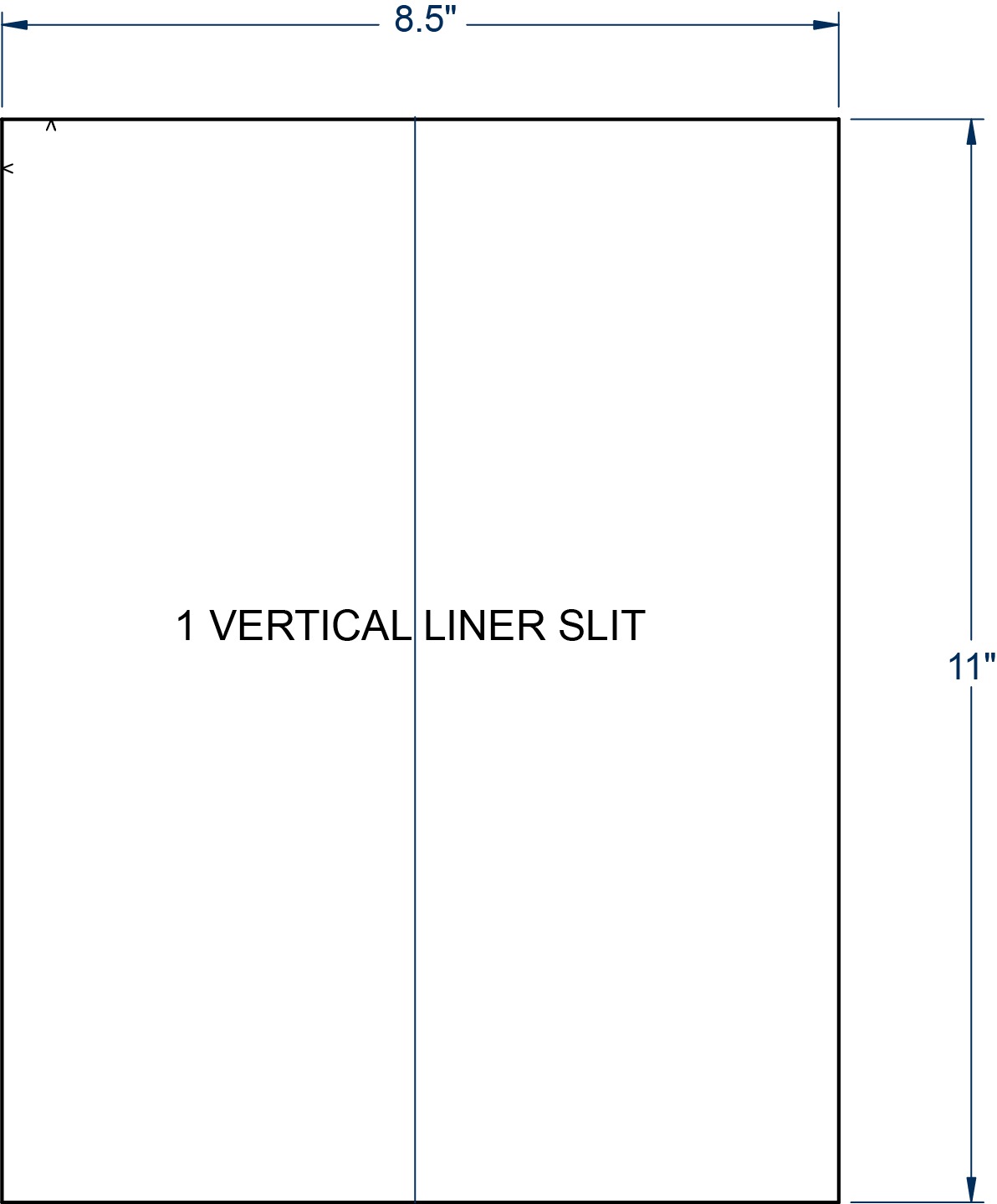 8-1/2" x 11" Vertical Liner Slit Sheeted Labels (100 Sheets)