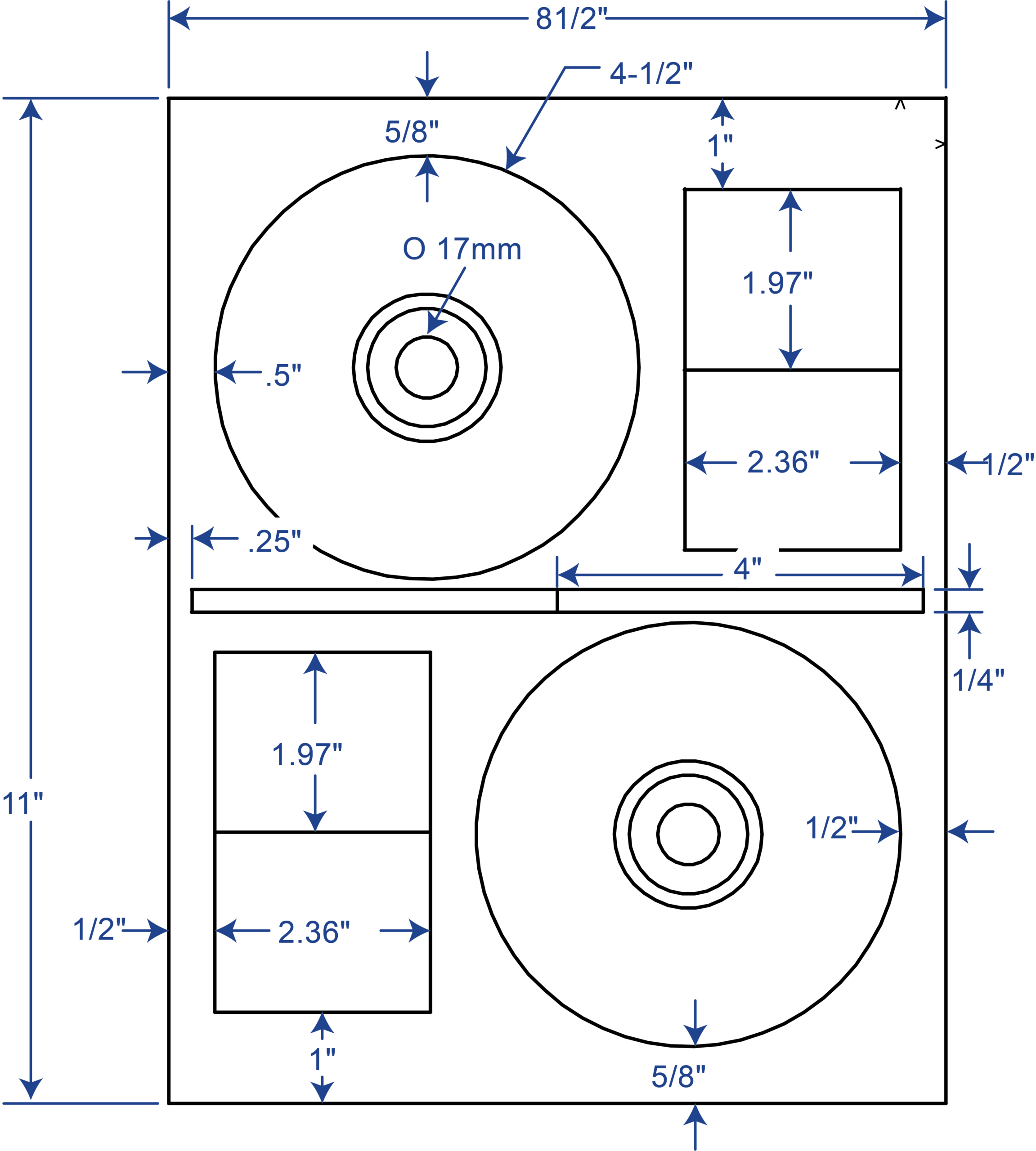 4-5/8" Diameter Laser/Inkjet CD Stomper Pro with Hub Cap Labels