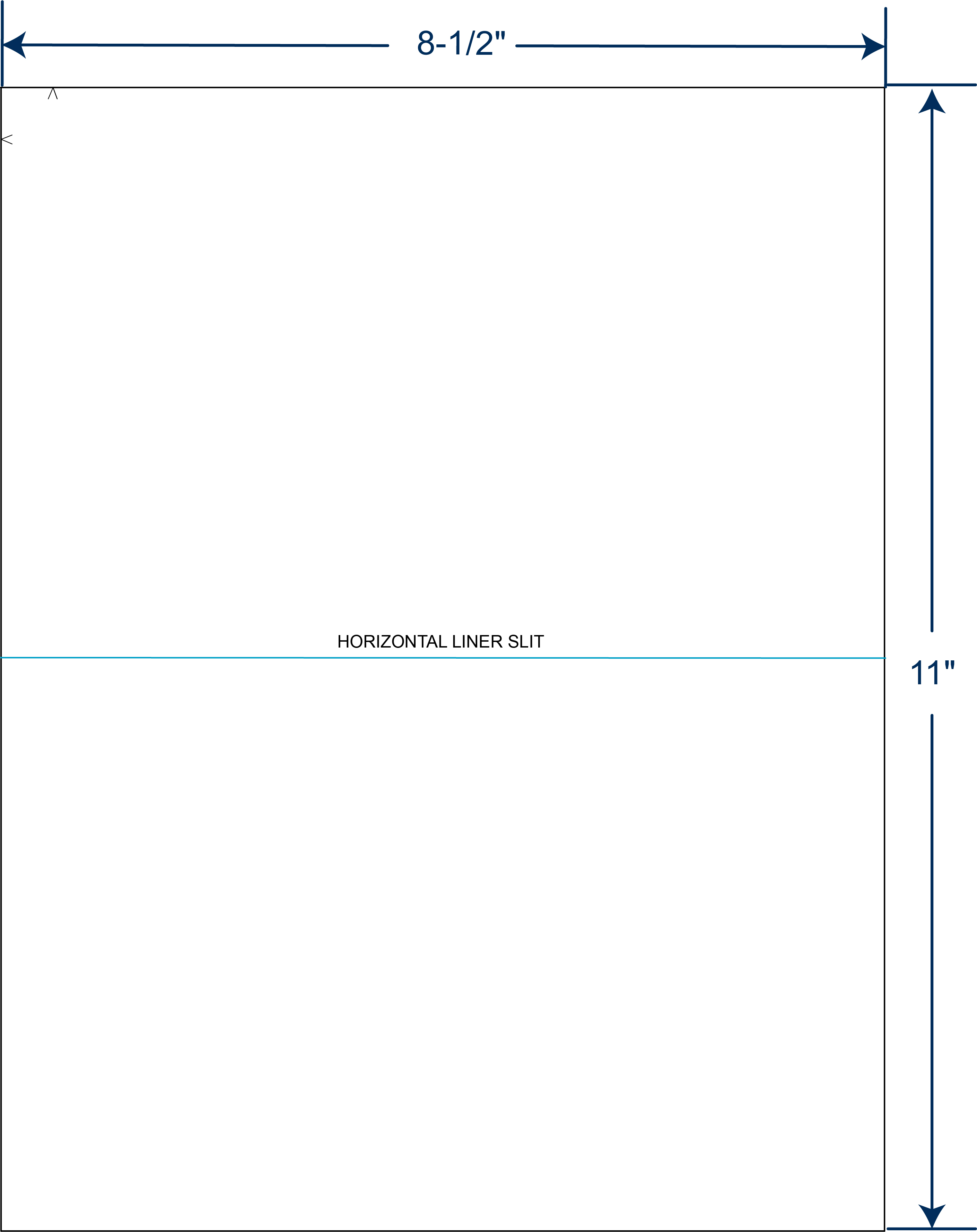 8-1/2" x 11" Horizontal Liner Slit Sheeted Labels (1,000 Sheets)