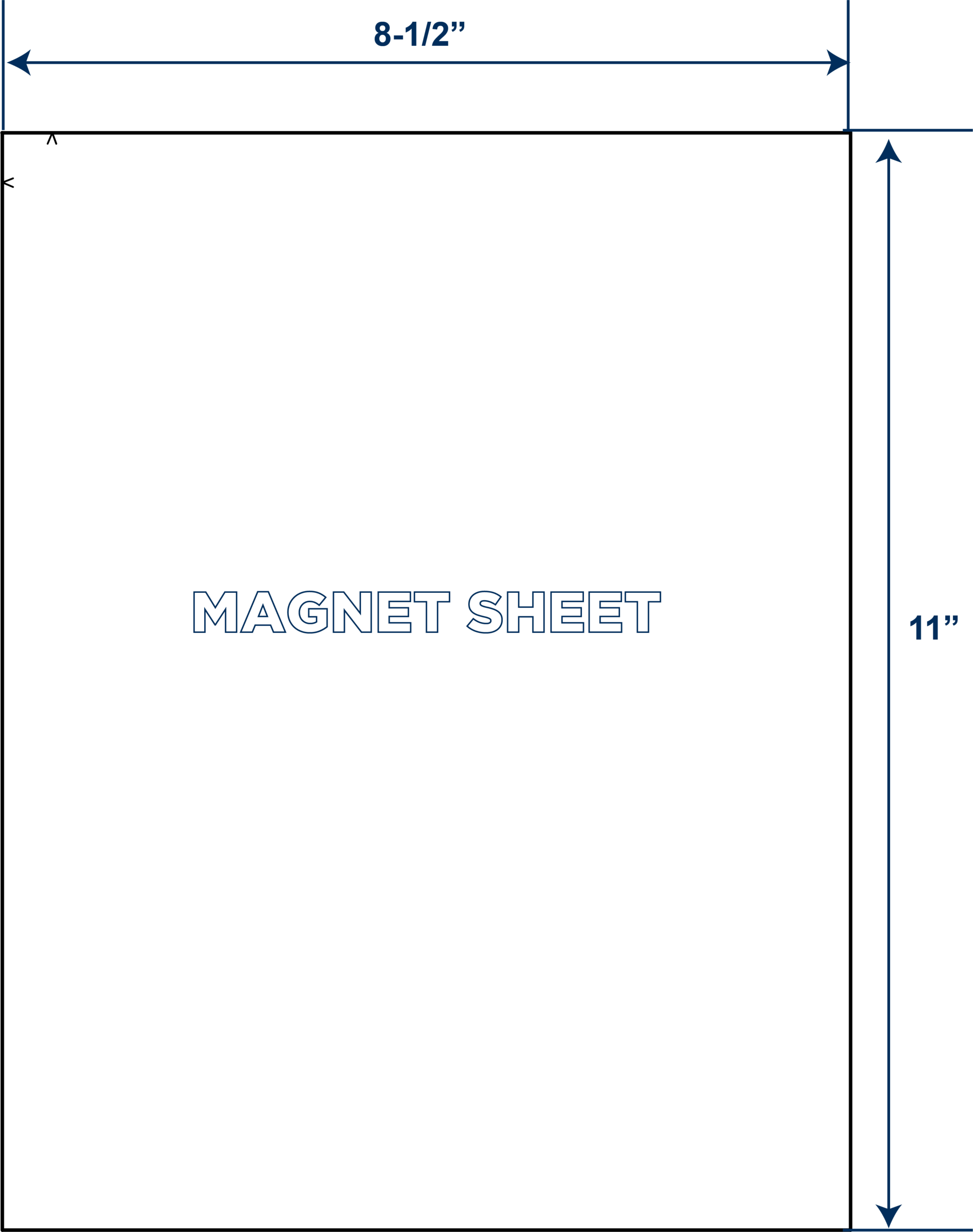 8-1/2" x 11" Magnet Sheet (Non-Adhesive)