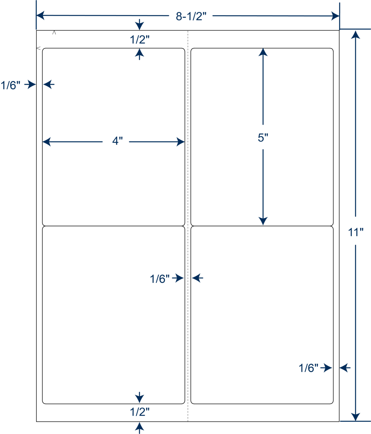 4″ x 5″ Laser/Inkjet Shipping Labels (100 Sheets) Continental Datalabel